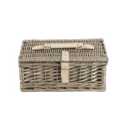Red Hamper Wicker 30cm Antique Wash Split Willow Basket in Grey - thumbnail 3