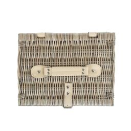 Red Hamper Wicker 30cm Antique Wash Split Willow Basket in Grey - thumbnail 5