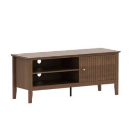 "Melody Maison Large Dark Wood Fluted TV Cabinet / Media Storage Unit - 120cm X 50cm (47"" TV's) - Hales Dark Wood Range - Size: 120 cm X 50 cm"