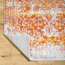 Livabliss Harput-Vintage Grey Blue Orange White Traditional Boho Living Rug - Size: 80 cm x 150 cm - thumbnail 4