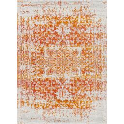 Livabliss Harput-Vintage Grey Blue Orange White Traditional Boho Living Rug - Size: 80 cm x 150 cm - thumbnail 2
