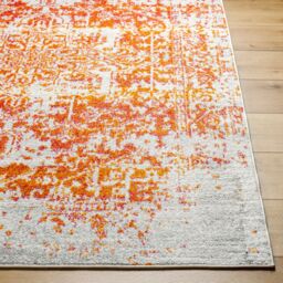 Livabliss Harput-Vintage Grey Blue Orange White Traditional Boho Living Rug - Size: 80 cm x 150 cm - thumbnail 5