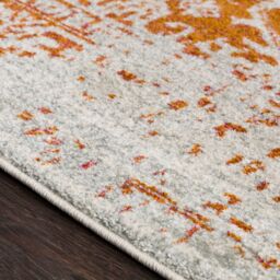 Livabliss Harput-Vintage Grey Blue Orange White Traditional Boho Living Rug - Size: 80 cm x 150 cm - thumbnail 3