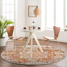 Livabliss Harput-Vintage Grey Blue Orange White Traditional Boho Living Rug - Size: 80 cm x 150 cm - thumbnail 7