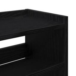 Berkfield Home Shoe Rack Black 80x25x81 cm Engineered Wood - Size: 80 x 25 x 81 cm - thumbnail 7