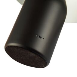 Happy Homewares Modern Rechargeable Mushroom Table Lamp with Touch Dimmer Button in Black - Size: 14 inches - thumbnail 3