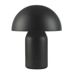 Happy Homewares Modern Rechargeable Mushroom Table Lamp with Touch Dimmer Button in Black - Size: 14 inches - thumbnail 4