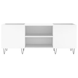 Berkfield Home Record Cabinet White 121x38x48 cm Engineered Wood - Size: 121 x 38 x 48 cm - thumbnail 4