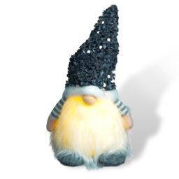 Netagon Battery Operated Light Up Glitter Gonk- Silver in White - thumbnail 4