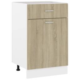 Berkfield Home Drawer Bottom Cabinet Sonoma Oak 50x46x81.5 cm Engineered Wood in Natural - thumbnail 2