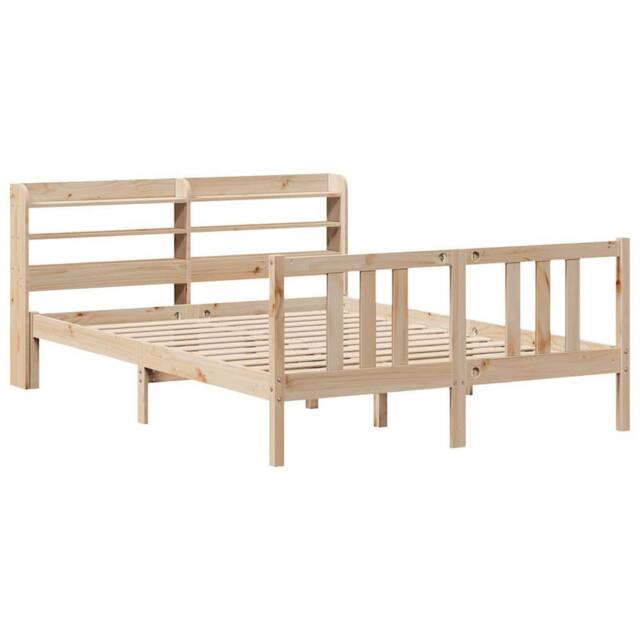 Berkfield Home Beautiful Bed Frame with Headboard without Mattress 135x190 cm Double in Light Tan - image 1