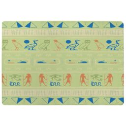Benjamin Tate Design Hieroglyphic Egyptian Language Symbols Designer Rug in Natural - Size: Large - thumbnail 1