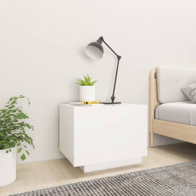 Berkfield Home Decorative Bedside Cabinet White 100x35x40 cm Engineered Wood - Size: 100 x 35 x 40 cm - image 1