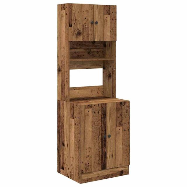 Berkfield Home Kitchen Cabinet Old Wood 60x50x180 cm Engineered Wood in Brown - Size: 60 x 50 x 180 cm - image 1