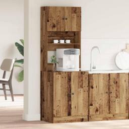 Berkfield Home Kitchen Cabinet Old Wood 60x50x180 cm Engineered Wood in Brown - Size: 60 x 50 x 180 cm - thumbnail 2