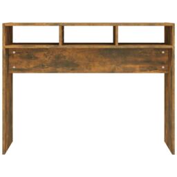 Berkfield Home Console Table Smoked Oak 105x30x80 cm Engineered Wood in Brown - Size: 105 x 30 x 80 cm - thumbnail 5