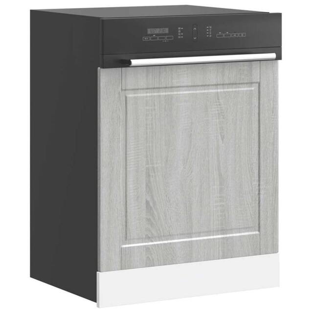 Berkfield Home Dishwasher Panel Porto Grey Sonoma 60x1.5x67 cm Engineered Wood - image 1