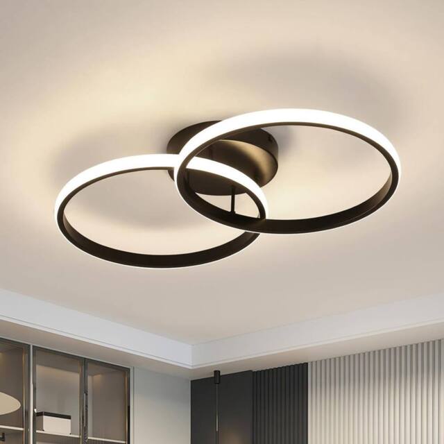 COMELY LED Ceiling Lights, Modern LED Ceiling Lights 42W, 4500K, Black - image 1