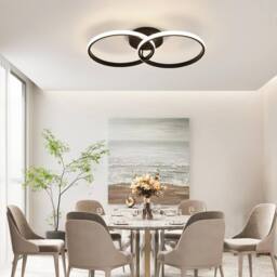 COMELY LED Ceiling Lights, Modern LED Ceiling Lights 42W, 4500K, Black - thumbnail 2