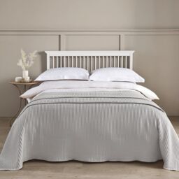 Allure Bath Fashions Luxury Hotel Waffle Throw Blanket Bedspread - 100% Cotton in Light Grey - Size: Small - thumbnail 3