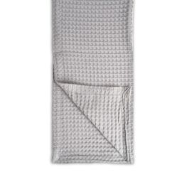 Allure Bath Fashions Luxury Hotel Waffle Throw Blanket Bedspread - 100% Cotton in Light Grey - Size: Small - thumbnail 2
