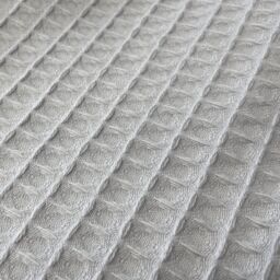 Allure Bath Fashions Luxury Hotel Waffle Throw Blanket Bedspread - 100% Cotton in Light Grey - Size: Small - thumbnail 4