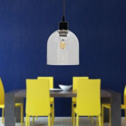 First Choice Lighting Set of 2 Belten - Clear Glass Cloche Easy Fit Pendant Shades - thumbnail 4