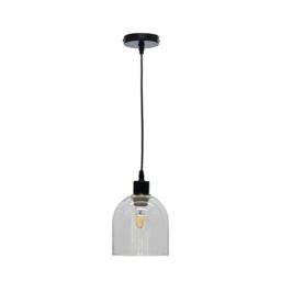 First Choice Lighting Set of 2 Belten - Clear Glass Cloche Easy Fit Pendant Shades - thumbnail 2