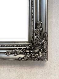 Downton Interiors Antique Silver Wood Frame Wall Mirror with Bevelled Glass 53cm x 43cm - Size: Small - thumbnail 5