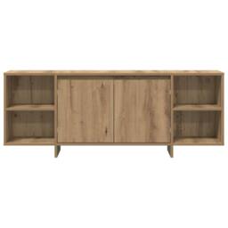 Berkfield Home TV Cabinet Artisan Oak 130x35x50 cm Engineered Wood in Brown - Size: 130 x 35 x 50 cm - thumbnail 5
