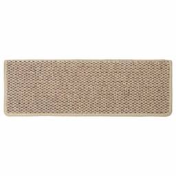 Berkfield Home Stair Mats Self-adhesive Sisal-Look 15 pcs 65x21x4 cm Sand in Beige - Size: Medium - thumbnail 4
