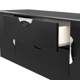 Ready Assembled 2 U Holborn 2 Door 2 Drawer Superwide TV Unit (Ready Assembled) in Black - thumbnail 7