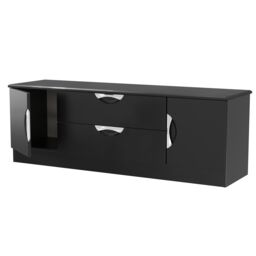 Ready Assembled 2 U Holborn 2 Door 2 Drawer Superwide TV Unit (Ready Assembled) in Black - thumbnail 6