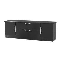 Ready Assembled 2 U Holborn 2 Door 2 Drawer Superwide TV Unit (Ready Assembled) in Black - thumbnail 4