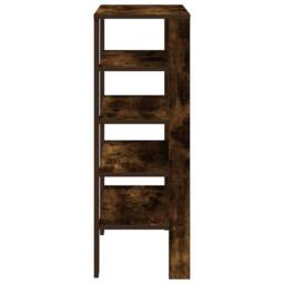 Berkfield Home Shoe Rack Smoked Oak 61x32x87.5 cm Engineered Wood in Brown - thumbnail 5