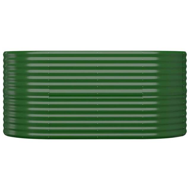 Berkfield Home Garden Raised Bed Powder-coated Steel 152x80x68 cm Green - Size: 152 x 80 x 68 cm - image 1