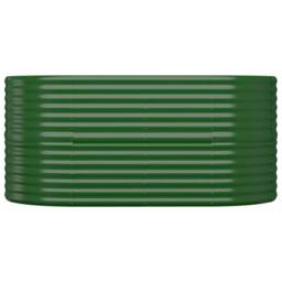 Berkfield Home Garden Raised Bed Powder-coated Steel 152x80x68 cm Green - Size: 152 x 80 x 68 cm - thumbnail 1