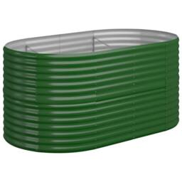 Berkfield Home Garden Raised Bed Powder-coated Steel 152x80x68 cm Green - Size: 152 x 80 x 68 cm - thumbnail 3