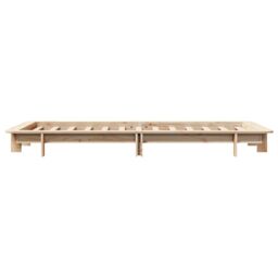 Berkfield Home Bed Frame without Mattress 90x200 cm Solid Wood Pine in Brown - thumbnail 5