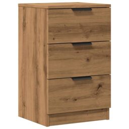 Berkfield Home Bedside Cabinet Artisan Oak 40x36x65 cm Engineered Wood in Brown - Size: 40 x 36 x 65 cm - thumbnail 2