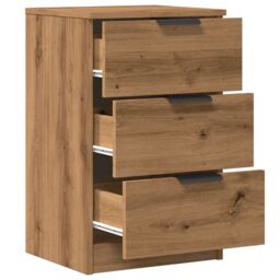 Berkfield Home Bedside Cabinet Artisan Oak 40x36x65 cm Engineered Wood in Brown - Size: 40 x 36 x 65 cm - thumbnail 8