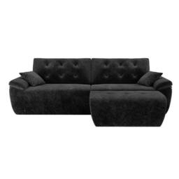 Dprodo 275CM Chenille 4 Seater Sofa, L Shaped Deep Modular Sectional Couches in Black - Size: 3 Pack - thumbnail 9