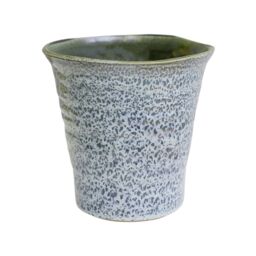Ivyline Vallo Reactive Glaze Tapered Blue Planter H26.5cm D29.5cm - thumbnail 2