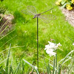 Paper High Pantala Metal Dragonfly Garden Stake Decoration in Copper - thumbnail 2
