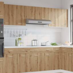 Berkfield Home Hanging Cabinet Lyon Artisan Oak 40x31x60 cm Engineered Wood in Brown - Size: 40 x 31 x 60 cm - thumbnail 2