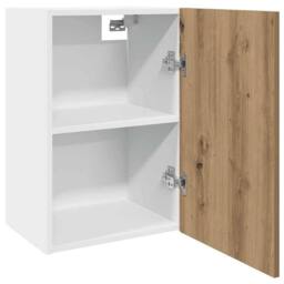 Berkfield Home Hanging Cabinet Lyon Artisan Oak 40x31x60 cm Engineered Wood in Brown - Size: 40 x 31 x 60 cm - thumbnail 4