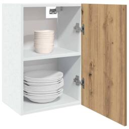 Berkfield Home Hanging Cabinet Lyon Artisan Oak 40x31x60 cm Engineered Wood in Brown - Size: 40 x 31 x 60 cm - thumbnail 3