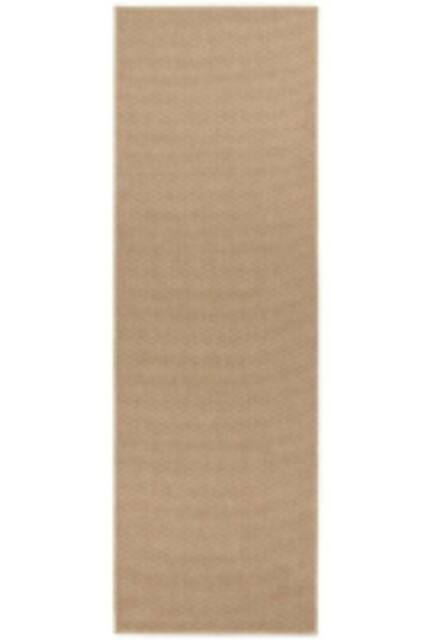 THE RUGS Flatwoven Indoor Outdoor Runner Nature Sisal Look Durable Floor Rug in Beige - Size: 80 cm x 250 cm - image 1
