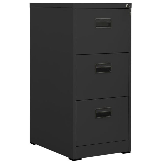 Berkfield Home Filing Cabinet Anthracite 46x62x102.5 cm Steel in Black - image 1