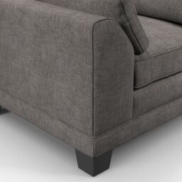 Furnishings For Less UK Hilliard Fullback Fabric Single Seater Armchair Charcoal or Mist - thumbnail 2